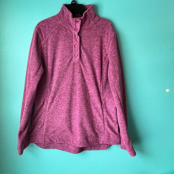 Duluth Trading Co Pink Long Sleeve Quarter Snap Shirt Zippers Women's Size M - Picture 6 of 7